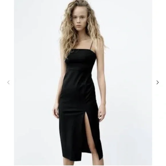 knee length dresses for ladies Zara Bardot Midi Dress – L'Atelier London main image 1